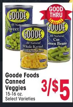 Jewel-Osco Goode Foods Canned Veggies offer
