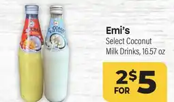 Tony’s Fresh Market Emi's Select Coconut Milk Drinks offer
