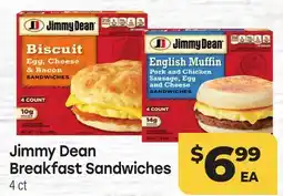 Tony’s Fresh Market Jimmy Dean Breakfast Sandwiches offer