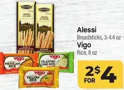 Tony’s Fresh Market Alessi Breadsticks 3-4.4oz, Vigo Rice, 8 oz offer