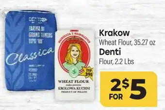 Tony’s Fresh Market Krakow Wheat Flour, 35.27 oz, Denti Flour, 2.2 Lbs offer