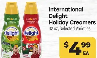 Tony’s Fresh Market International Delight Holiday Creamers offer