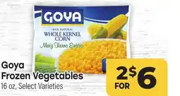 Tony’s Fresh Market Goya Frozen Vegetables offer