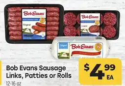 Tony’s Fresh Market Bob Evans Sausage Links, Patties or Rolls offer