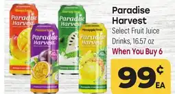 Tony’s Fresh Market Paradise Harvest Select Fruit Juice Drinks offer