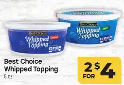 Tony’s Fresh Market Best Choice Whipped Topping offer
