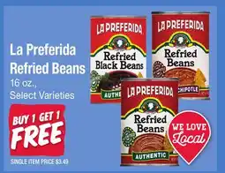 Jewel-Osco La Preferida Refried Beans offer