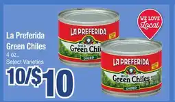 Jewel-Osco La Preferida Green Chiles offer