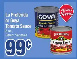 Jewel-Osco La Preferida or Goya Tomato Sauce offer