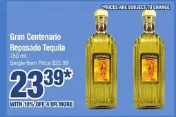 Jewel-Osco Gran Centenario Reposado Tequila offer
