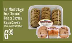 Jewel-Osco Ann Marie's Sugar Free Chocolate Chip or Oatmeal Raisin Cookies offer