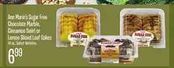 Jewel-Osco Ann Marie's Sugar Free Chocolate Marble, Cinnamon Swirl or Lemon Sliced Loaf Cakes offer