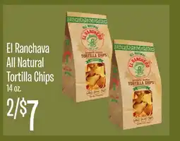 Jewel-Osco El Ranchava All Natural Tortilla Chips offer