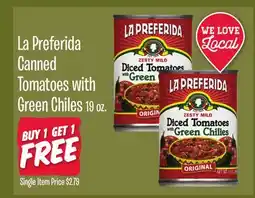 Jewel-Osco La Preferida Canned Tomatoes with Green Chiles offer