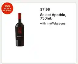 Walgreens Select Apothic offer