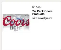 Walgreens 24-Pack Coors Products offer