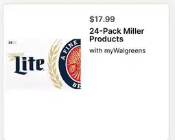 Walgreens 24-Pack Miller Products offer
