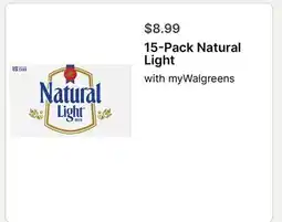 Walgreens 15-Pack Natural Light offer
