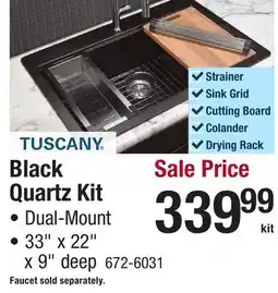 Menards TUSCANY Black Quartz Kit offer
