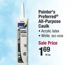 Menards Painter's Preferred All-Purpose Caulk offer