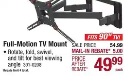 Menards Full-Motion TV Mount offer