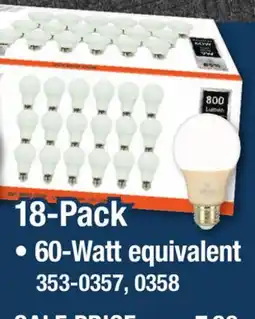 Menards 18-Pack LED LIGHT BULBS offer