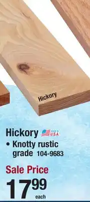 Menards Hickory MATERCRAFT 1 x 4 x 8' BOARDS offer