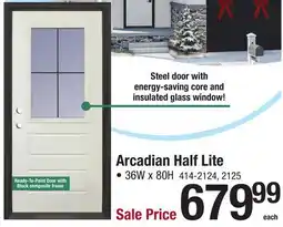 Menards Arcadian Half Lite offer