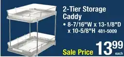 Menards 2-Tier Storage Caddy offer