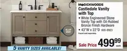 Menards Castledale Vanity with Top offer