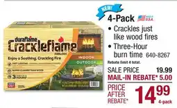 Menards 4-Pack INDOOR/OUTDOOR FIRELOGS offer