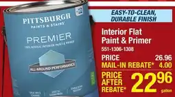 Menards Pittsburgh Interior Flat Paint & Primer offer