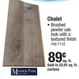 Menards Chalet LAMINATE FLOORING offer