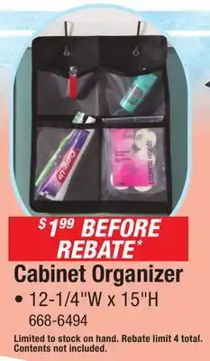 Menards Cabinet Organizer offer