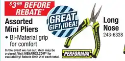 Menards Assorted Mini Pliers Long Nose offer