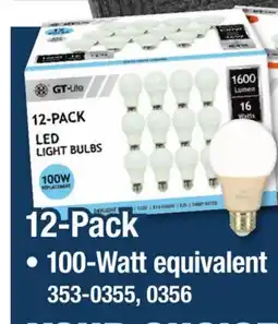 Menards GT-Lite 100 Watt Equivalent A19 E26 Soft White LED Light Bulbs - 12 Pack offer