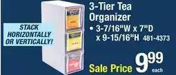 Menards 3-Tier Tea Organizer offer