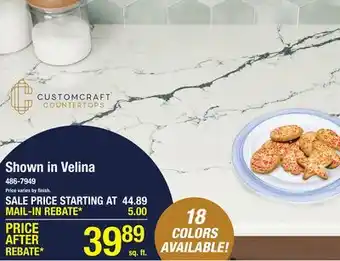 Menards Shown in Velina offer