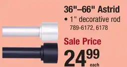 Menards 36–66 Astrid CURTAIN RODS offer
