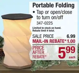 Menards Portable Folding offer