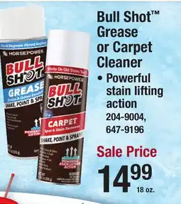 Menards Bull Shot Grease or Carpet Cleaner offer