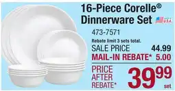 Menards 16-Piece Corelle Dinnerware Set offer