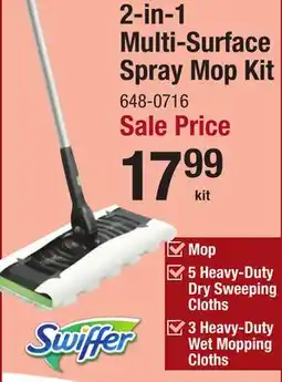 Menards Swiffer 2-in-1 Multi-Surface Spray Mop Kit offer