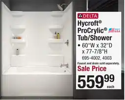 Menards Hycroft ProCrylic Tub/Shower offer