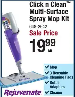 Menards Click n Clean Multi-Surface Spray Mop Kit offer