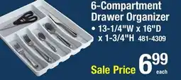 Menards 6-Compartment Drawer Organizer offer