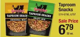 Menards Taproom Snacks offer