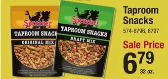 Menards Taproom Snacks offer