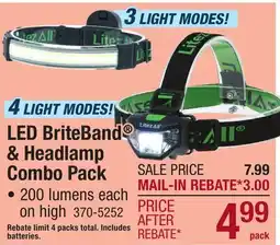 Menards LED BriteBand & Headlamp Combo Pacl offer