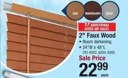 Menards 2 Faux Wood offer